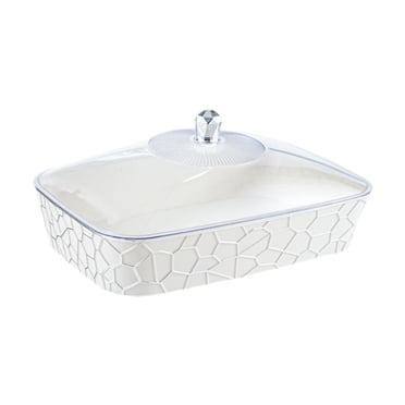 Lipstore Serving Tray Multipurose Rectangle Snack Platter for Travel Restaurant Party 36.8cmx24.3cmx16.1cm