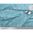 thumbnail image 3 of Soimoi Moss Georgette FabricLeaves Printed Craft Fabric by the Yard 42 Inch Wide, 3 of 3