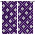 thumbnail image 1 of Rhombus Geometry Arrows Kids Blackout Extra Long Curtains, Symmetric Plaid Pattern Rod Pocket Easy to Clean Curtains, Fast Drying Machine Washable Window Shades for Living Room Bedroom-W52xL84in, 1 of 5