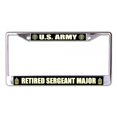 thumbnail image 1 of U.S. Armée Retraité Sergent Majeur Chromé License Cadre de Plaque, 1 of 1