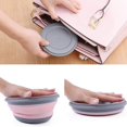 thumbnail image 4 of 3 Pcs Silicone Collapsible Bowl Lunch Box - Expandable Food Storage Containers Set -Silicone Salad Bowl with Lid Portable (Blue), 4 of 7