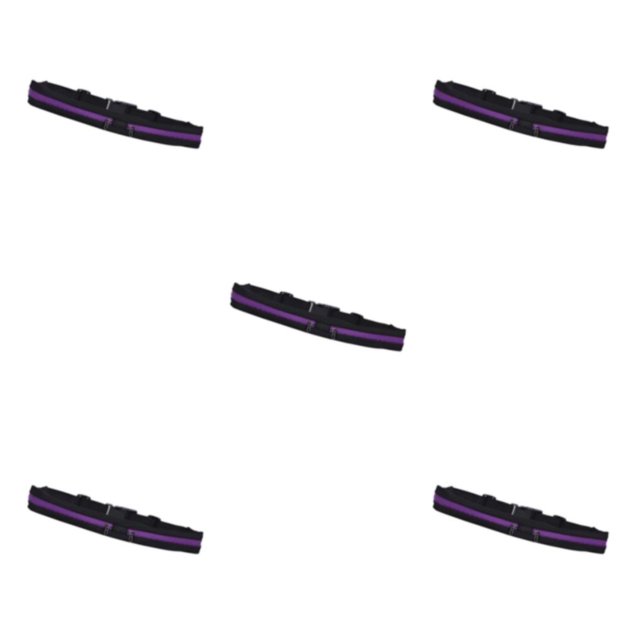relayinert Sac de Taille Élégant et Compact en Polyuréthane pour la Course à Pied Réglable Fanny Pack pour les Sports Pratiques Violet 5Set