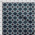 thumbnail image 3 of oneOone Georgette Viscose Fabric Argyle Ikat Print Sewing Fabric BTY 42 Inch Wide, 3 of 4