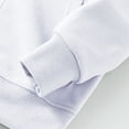 thumbnail image 4 of Milgrthf Unisexe Garçons Filles Chandails d'Automne Sport Décontracté Manches Longues Fermeture Éclair Complète Mignon Col Ras du Cou Basique Couleur Unie Chandails à Capuchon Chandail avec Poche Blanc 4-5 Ans, 4 of 5