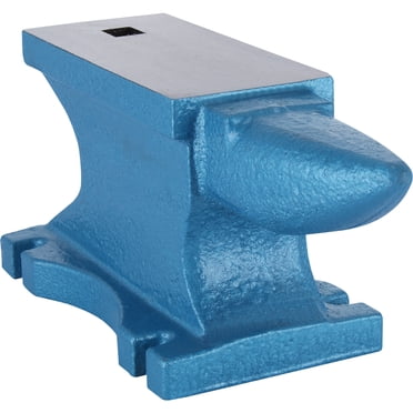 KFFKFF Single Horn Anvil 55Lbs, Durable Cast Iron Construction, Ideal for Blacksmithing, Jewelry Crafting, and Metalworking, Features a Robust Round Horn for Versatile Use, Available Forge Tools
