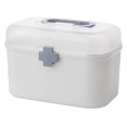 thumbnail image 1 of ZTTD Home First Aid Box and Travel Medicine Storage Box, Plastic Medicine Kit Case Container Empty, Medical Box with Lock Lid & Handle, Emergency Supplies Organizer for Family and Traveling, 1 of 6