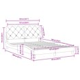 thumbnail image 4 of vidaXL Bed Frame with Headboard Dark Grey 137x190 cm Velvet, 4 of 5