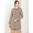 thumbnail image 4 of INSPIRE CHIC Manteau d'Hiver pour Femme à Col Peter Pan, à Simple Boutonnage, 4 of 6