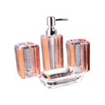 thumbnail image 3 of Abbracc 4x Bath Accessory Vanity Accessory Set Lotion Bottle Toilet Accessories Set Soap Rose, 3 of 9