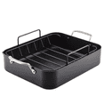 thumbnail image 1 of KitchenAid Hard Anodized Roaster with Removable Nonstick Rack, 13-Inch x 15.75-Inch, Matte Black, 1 of 5