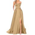 thumbnail image 2 of EGNMCR Robes de Soirée pour Femmes, Robes Formelles pour Femmes, Robes de Cocktail pour Femmes Robe Longue Unie à Dos Dégagé avec Bretelles Robe Ajustée à Épaules Dénudées Robe de Soirée pour Femmes Robe pour Femme, 2 of 5