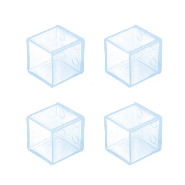 Qualitygoods 4pcs/set Table Foot Cap Rubber Chair Leg Protector Square Furniture Floor Foot Pad