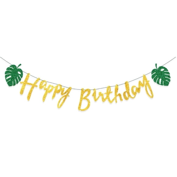 Palm Leaves Banner Tropical Party Decorations Tropical Birthday Banner Palm Leaf Garland Banner Birthday Backdrop Palm Leaves Backdrop for Wild One BIrthday Decorations Summer Party Supplies