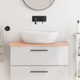 thumbnail image 1 of vidaXL Bathroom Countertop Light Brown 80x30x2 cm Treated Solid Wood, 1 of 4