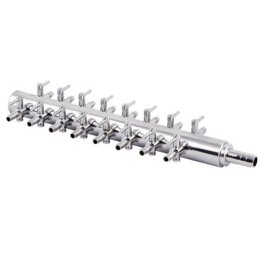 Unique Bargains Aquarium 16 Way Inline Manifold Air Flow Pump Tubing Splitter Control Valve Silver Tone
