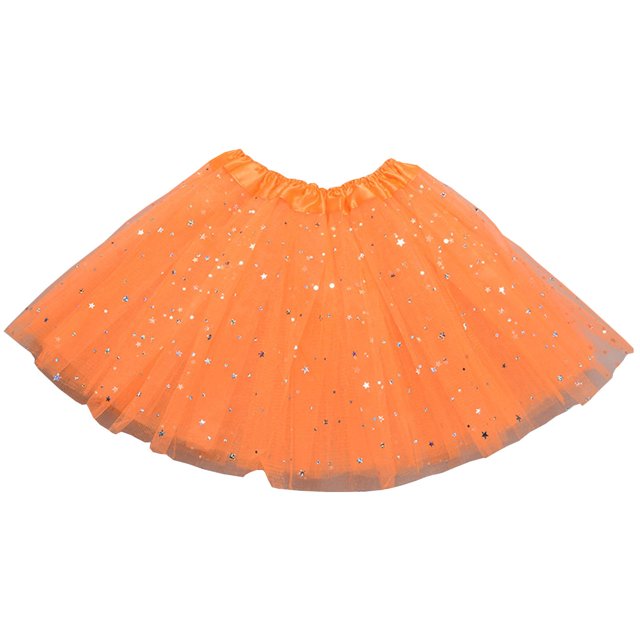 KIHOUT Clearance Toddler Girls Cute Party Dance Solid Color Net Yarn Sequins Stars Tulle