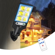 Meitianfacai Solar Motion Activated Security Light, Outdoor Solar Street Lights with Remote Control, 3 Lighting Modes, Motion Sensor Security Light for Garden Patio Path Yard