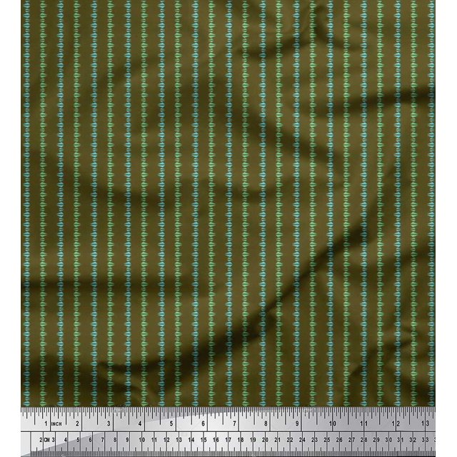 Soimoi Rayon Fabric Triangle Shirting Printed Craft Fabric by The Yard 56 Inch Wide