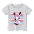 thumbnail image 4 of XDZJLR T-Shirts Filles Enfants Graphique de Pâques Coupe Ample Décontractée Manches Courtes Col Rond pour Garçons Vêtements 2-3 Ans, 4 of 4
