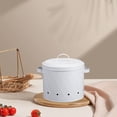 thumbnail image 3 of Tumotour Mesh Fruit Vegetable Bucket Kitchen Potato Onions Garlic Storage Bucket Potato Storage Jar Metal Bucket With Lid, 3 of 6