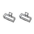 thumbnail image 2 of maskred Fashion Claw Clips Large Simple Style Handy Simple Style Sturdy Exquisite Accessories Barrettes for Women Dark Blak/Rectangle 2Set, 2 of 6
