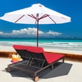 thumbnail image 4 of Costway 2-Person Patio Rattan Lounge chair Chaise Recliner Adjustable Cushioned Red, 4 of 10