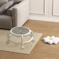 thumbnail image 4 of Grey Breathable Rolling Stool With 360 Degree Wheels 26 X 26 X 19 Inches Mesh Design Swivel Seat For Home Office Compact Mobile Stool Lightweight Portable Seat Space Saving Ergonomic Desig, 4 of 6