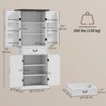 thumbnail image 3 of HOMCOM Armoire de Garde-Manger de Cuisine Style Ferme avec Lumière, Armoire de Rangement, Blanc, 3 of 10