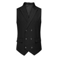 thumbnail image 2 of Dvkptbk Men Solid Fashion Have Pockets Button Turn-down Collar Tanks Tops Blouse on Clearance, 2 of 9