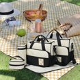thumbnail image 3 of Bunblic Nappy Changing Bag Set,Mummy Tote Bag, Waterproof, Baby Essentials Baby Bag Travel Diaper Bag Multipurpose for Travel Working Black, 3 of 8