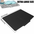 thumbnail image 3 of 2025 Upgrade Silicone Dish Drying Mat For Kitchen Counter Extra Large Dish Drying Pad Heat & Water Silicone Dish Drying Mats With Drain Lip For Drying Dishes Rack, 3 of 7