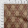 thumbnail image 2 of oneOone Velvet Brown Fabric Check Sewing Material Print Fabric By The Yard 58 Inch Wide, 2 of 5