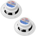 thumbnail image 2 of 6.5 Inch Dual Marine Speakers - 2 Way Waterproof and Weather Resistant Outdoor Audio Stereo Sound System with 400, 2 of 5