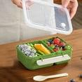 thumbnail image 4 of Jpxdew Leakproof Food Container,Meal Prep Storage,3-Compartment Bento Box,8.85x6.29x2.75in, 4 of 6
