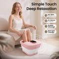 thumbnail image 2 of MaxKare Collapsible Foot Spa Bath Massager with Heat, Digital Display Remote Control, 6 Large Massage Rollers, Pink, 2 of 10