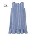thumbnail image 1 of facefd Robe Femme à Pois Sans Manches Vêtements Ample Robe Débardeur à Volants Bleu Clair TG, 1 of 2