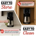 thumbnail image 3 of Gourmia 2-in-1 Coffee Maker Single Serve & 12 Cup with Thermal Carafe, Pod Compatible, Black, 3 of 10
