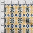 thumbnail image 1 of oneOone Georgette Viscose Fabric Diamond & Swirl Ikat Print Fabric BTY 42 Inch Wide, 1 of 4