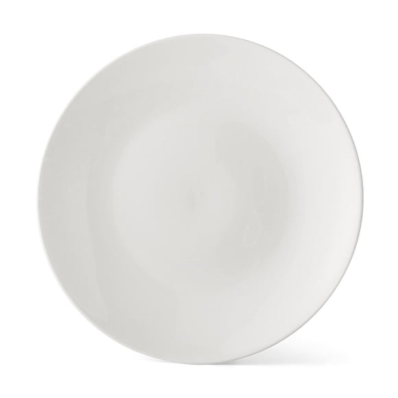 Mainstays Glazed White Round Stoneware Dinner Plate, 10.3