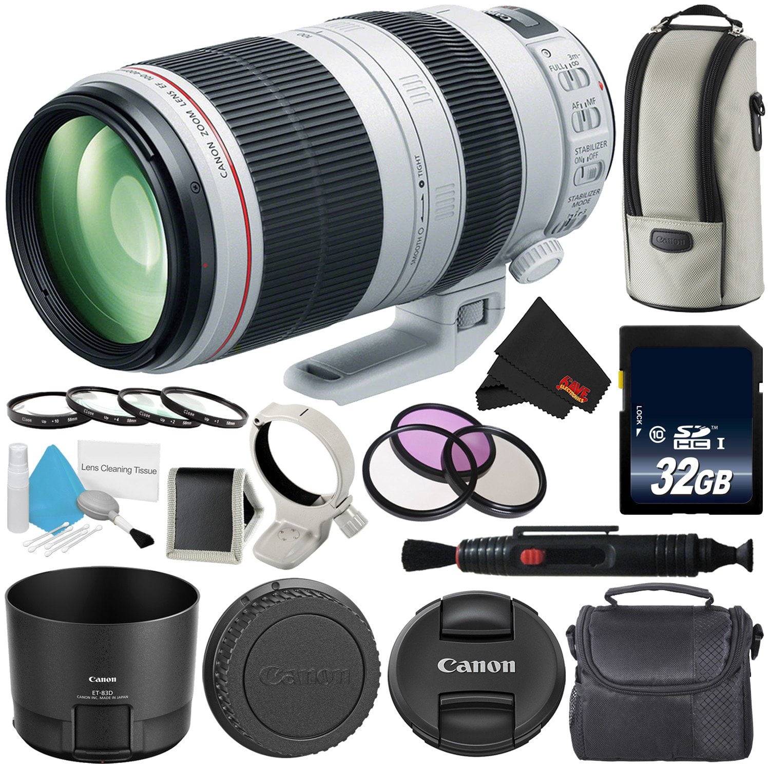 Canon EF 100-400mm F/4.5-5.6L IS II USM Lens International Version
