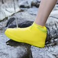 thumbnail image 4 of 1 Paire de Bottes Imperméables Imperméables Imperméables Antidérapantes Translucides Résistant à l'Usure Réutilisables à Séchage Rapide Enfants Couvre les Protecteurs de Chaussures, 4 of 11