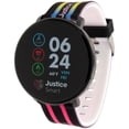 thumbnail image 3 of Justice Smart Girls’ Activity Watch – Black Strap with Neon Rainbow Accents, 3 of 3