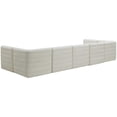 thumbnail image 3 of Meridian Furniture Quincy Cream Velvet Modular Sectional, 3 of 27