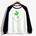 thumbnail image 4 of Besolor St Patricks Day Sweatshirt Women Color Block Long Sleeve Shamrock St. Patricks Shirts Tees Holiday Party Pullover Tops, 4 of 4