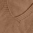thumbnail image 5 of IMENGL Chandail Sans Manches à Poche Confortable, Col en v, Brun 4TG, Taille g-4TG, 5 of 5