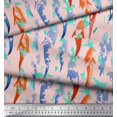 thumbnail image 2 of Soimoi Pink Rayon Fabric Fish Ocean Decor Fabric Printed Yard 42 Inch Wide, 2 of 2