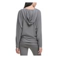 thumbnail image 2 of DKNY Sweat à Capuche Manches Dolman pour Femmes, Gris, Très Petit, 2 of 4