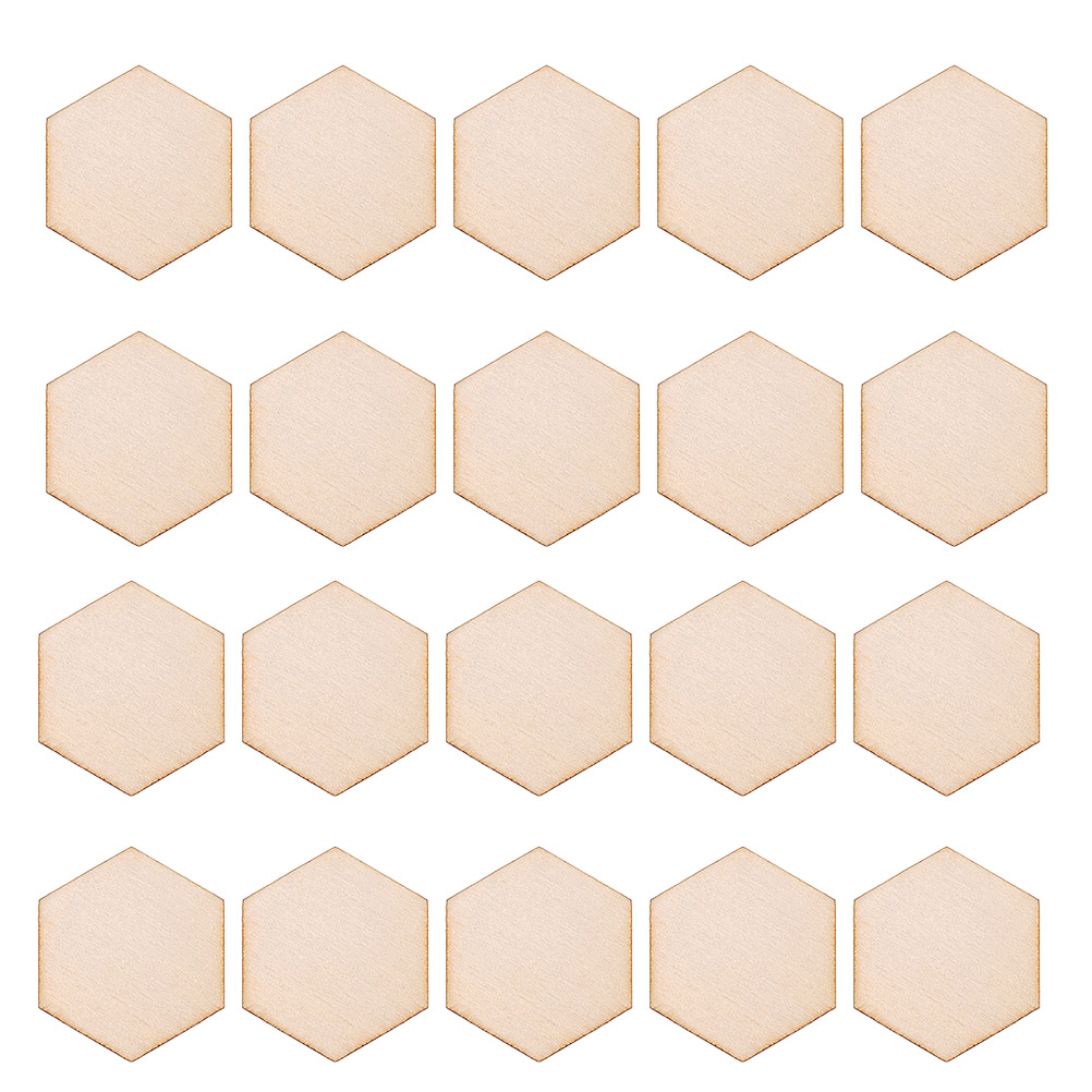 Shisuyan Blank Hexagon Pieces Beige 100Pack 1.97x1.97in