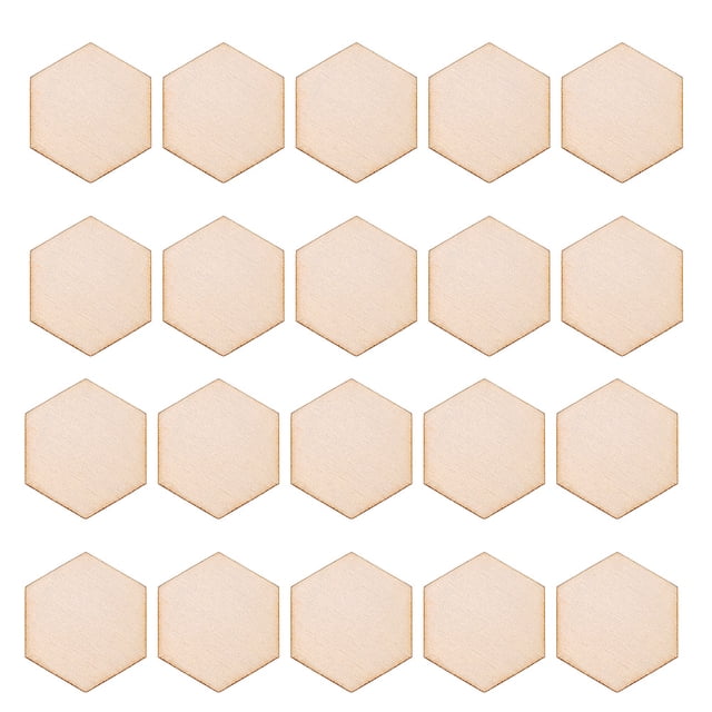 Shisuyan Blank Hexagon Pieces Beige 100Pack 1.97x1.97in