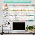 thumbnail image 4 of Calendrier Effaçable Laminé Double Face - Calendrier Mural Annuel Réutilisable avec Surface Effaçable à Sec pour la Maison, le Bureau et la Planification Familiale, 4 of 5